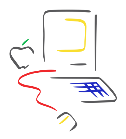 Le logo originel du Macintosh