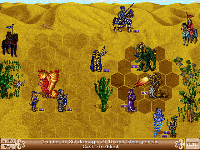 Un combat dans fheroes2