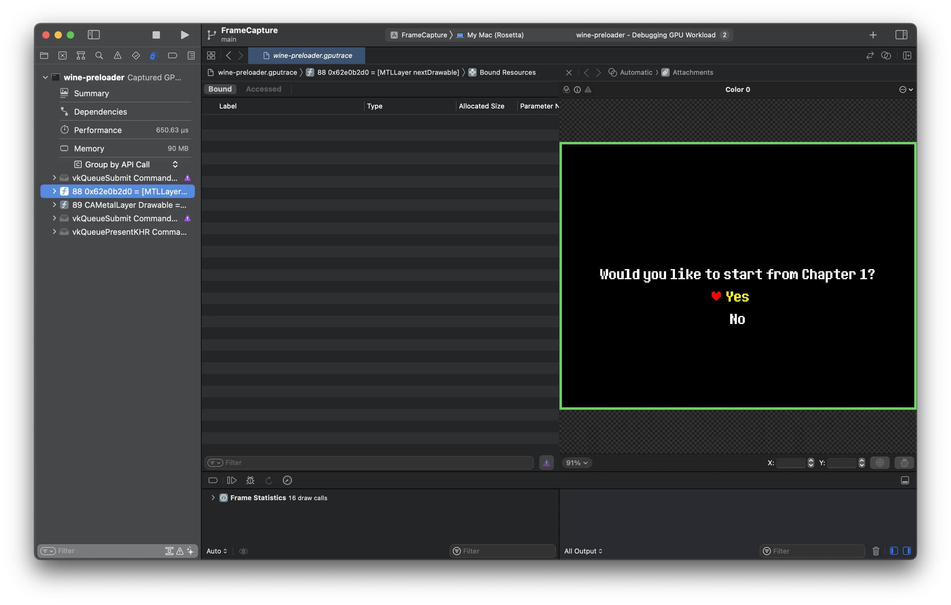 Debugging dans Whisky